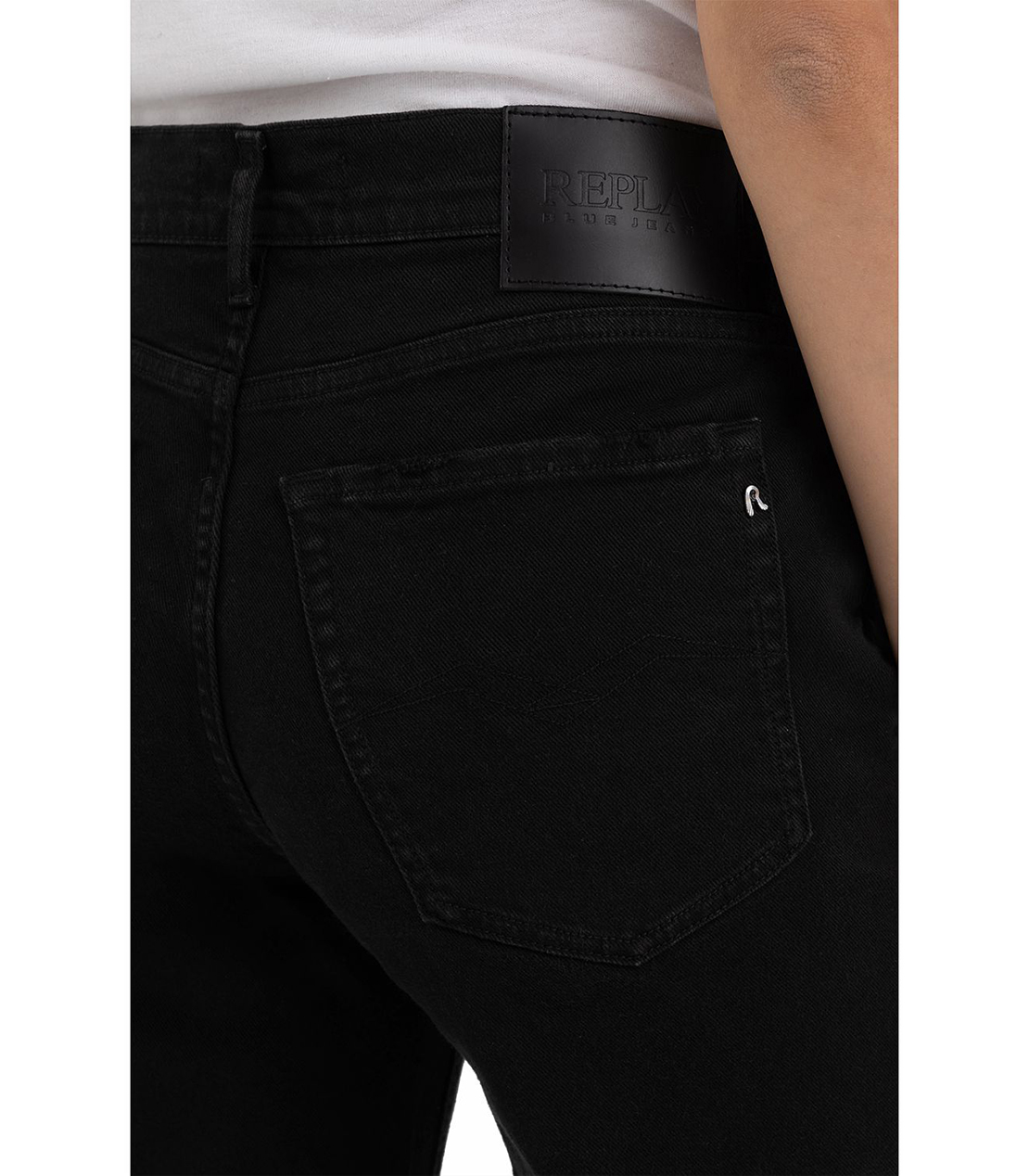 HEVELEEN コンフォートブル ワイドクロップドデニム 詳細画像 ブラック 8